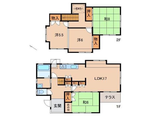 一戸建１３８０２の物件間取画像